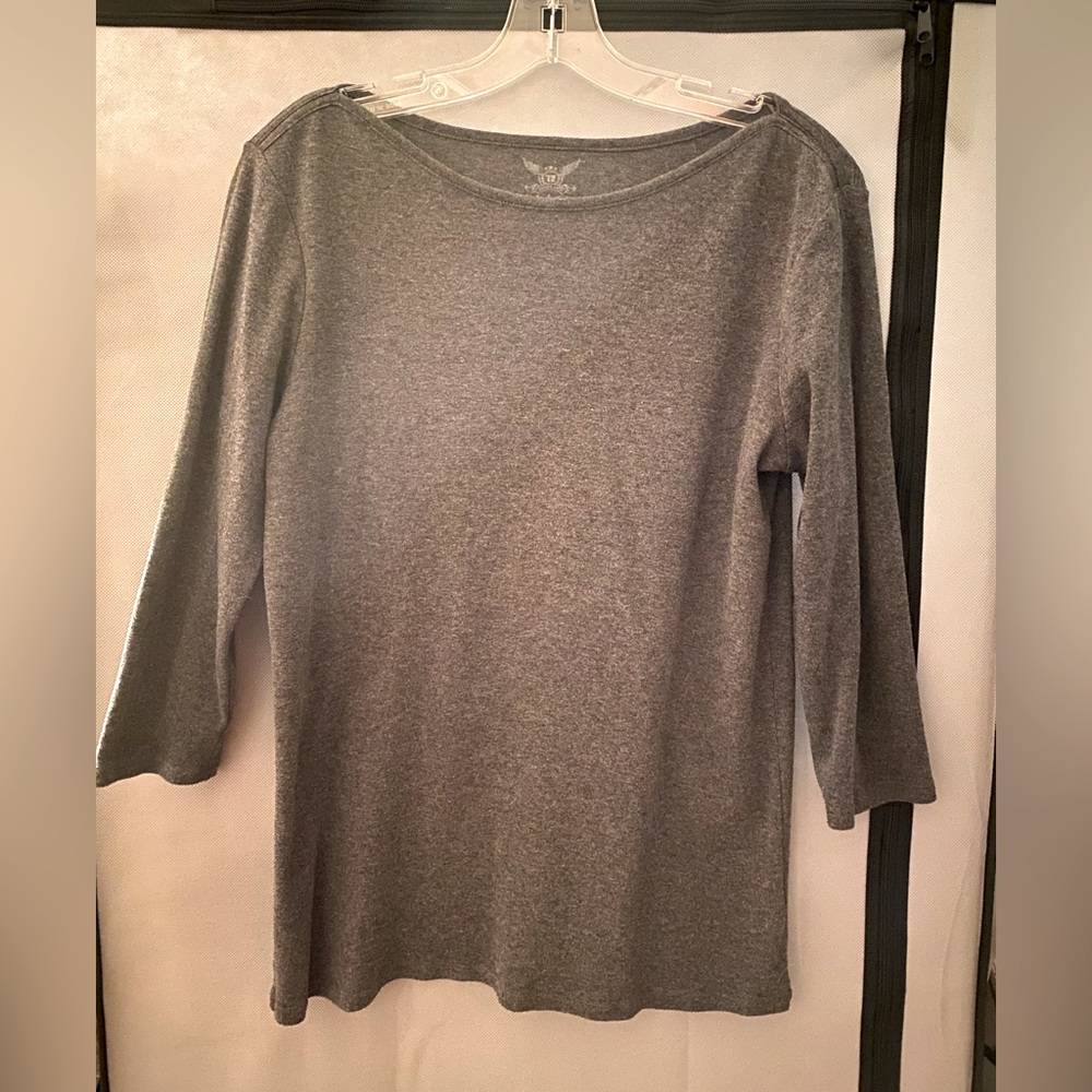 Faded Glory Boat Neck Top, Size M